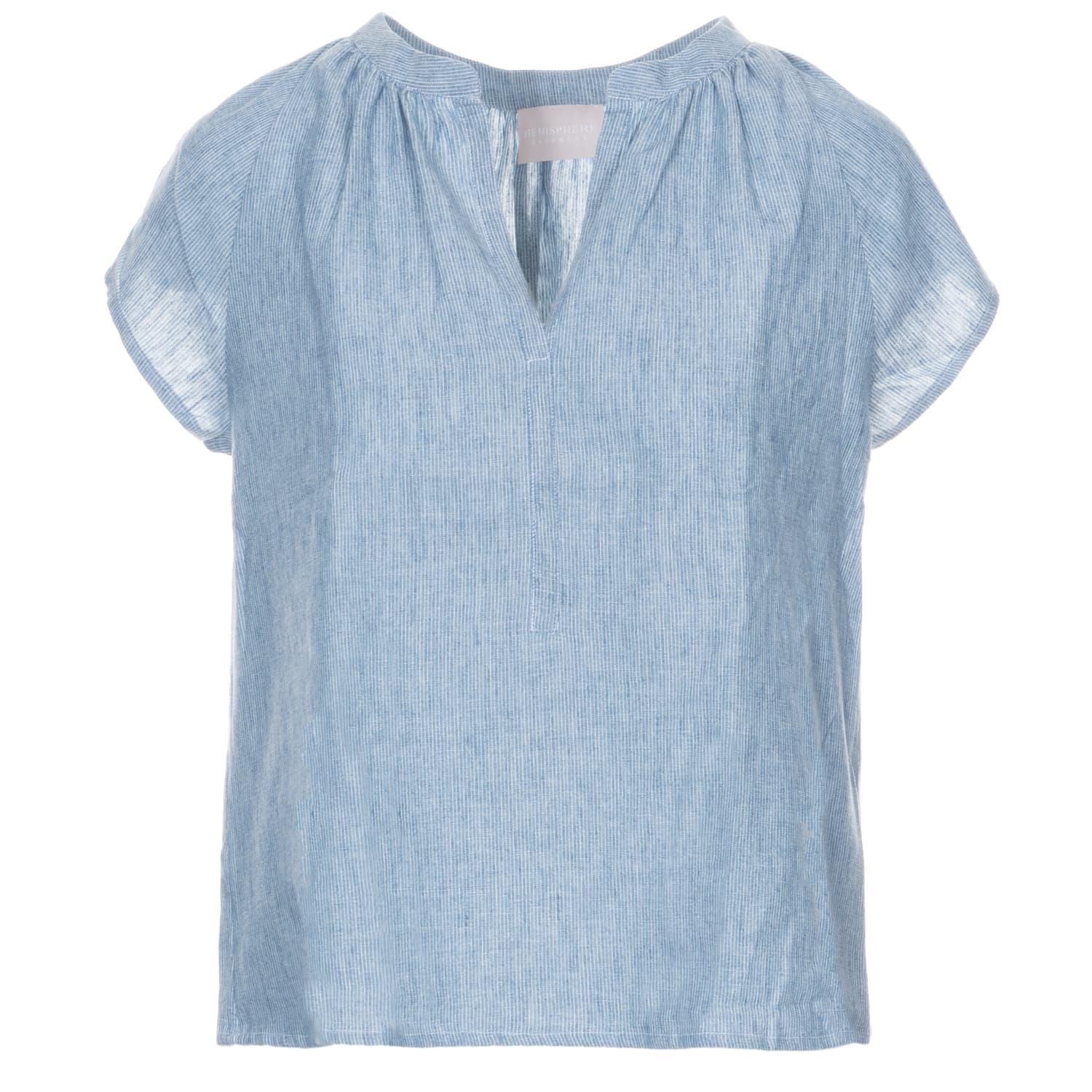 Fein Gestreifte Bluse Blau-Weiß
