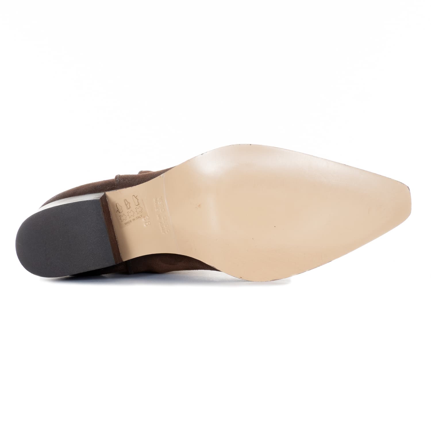 Veloursleder-Stiefel Braun