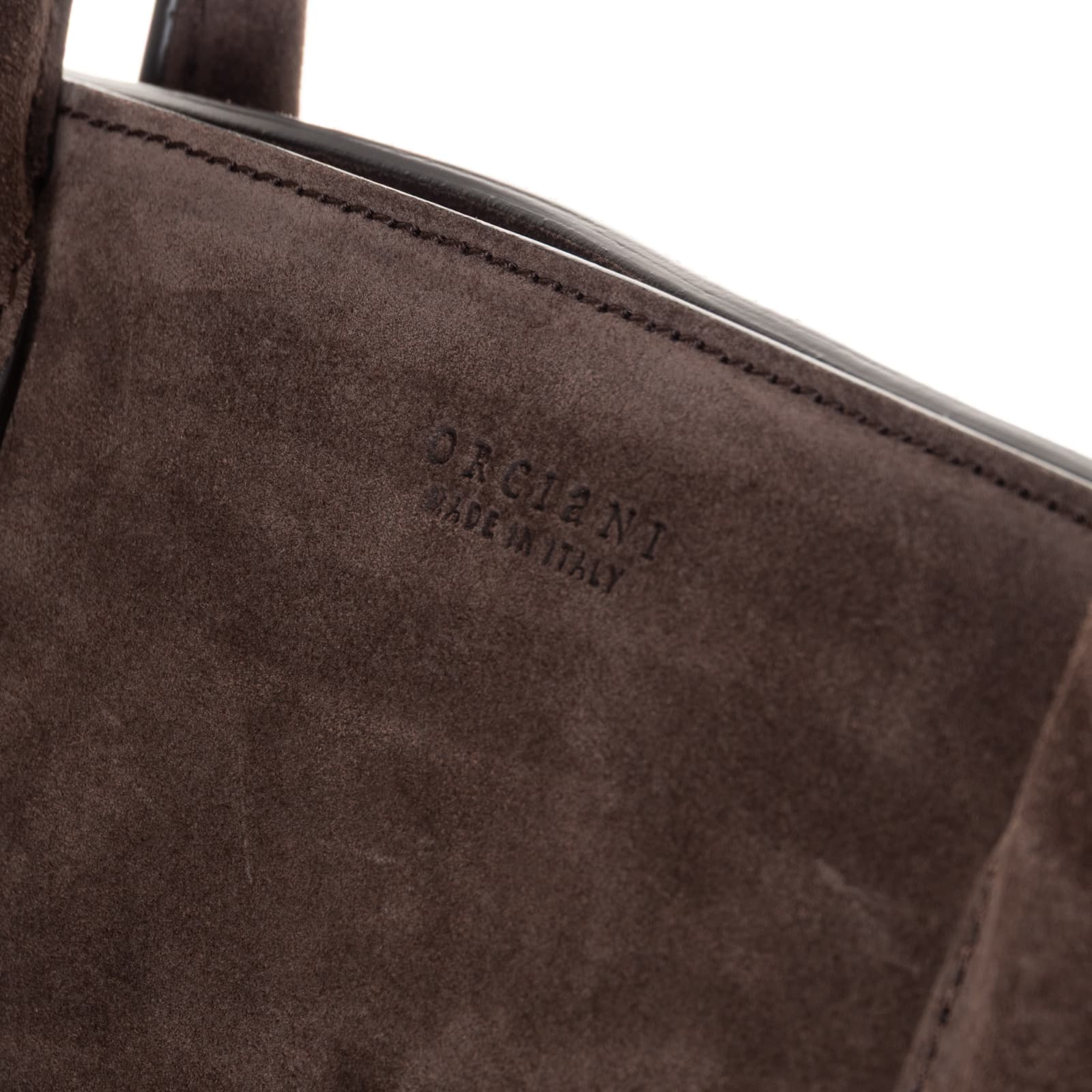 Handtasche aus Veloursleder Braun