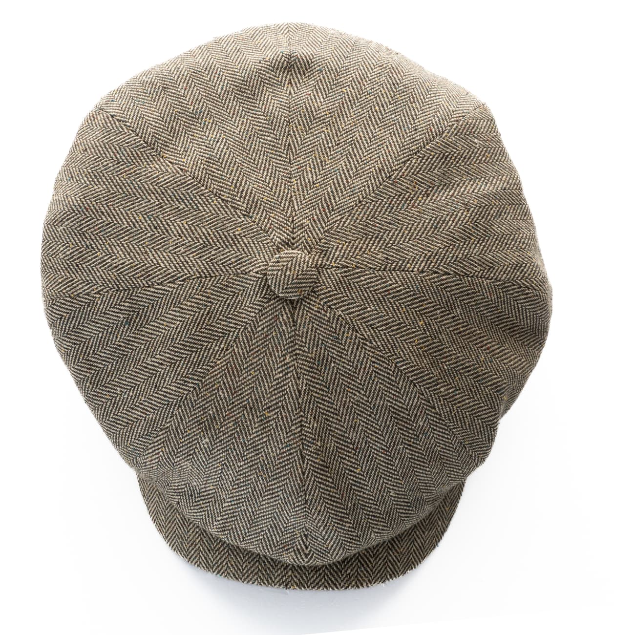 Newsboy Retro Cap Fischgrät Oliv