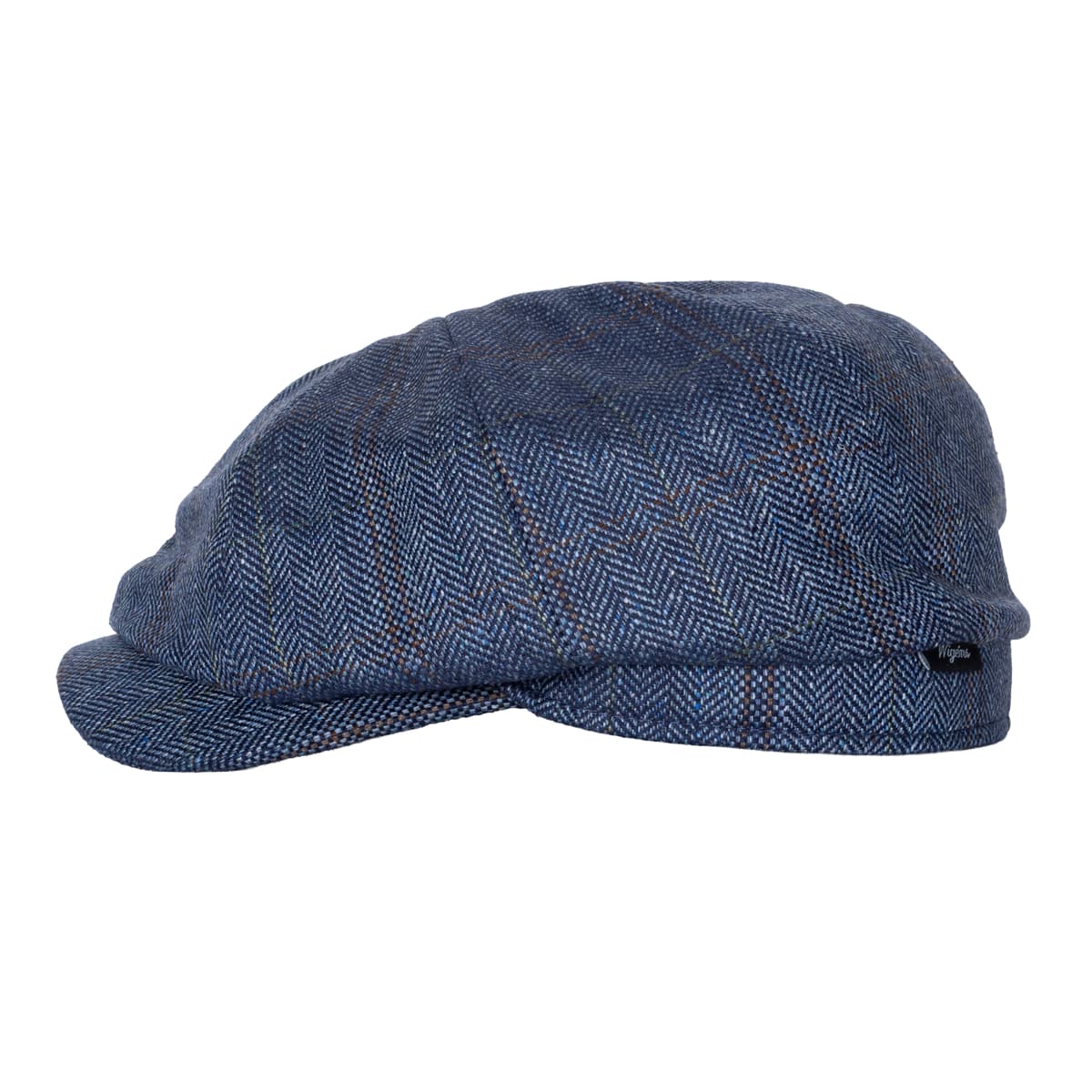Newsboy Classic Cap Seide Fischgrat Blau