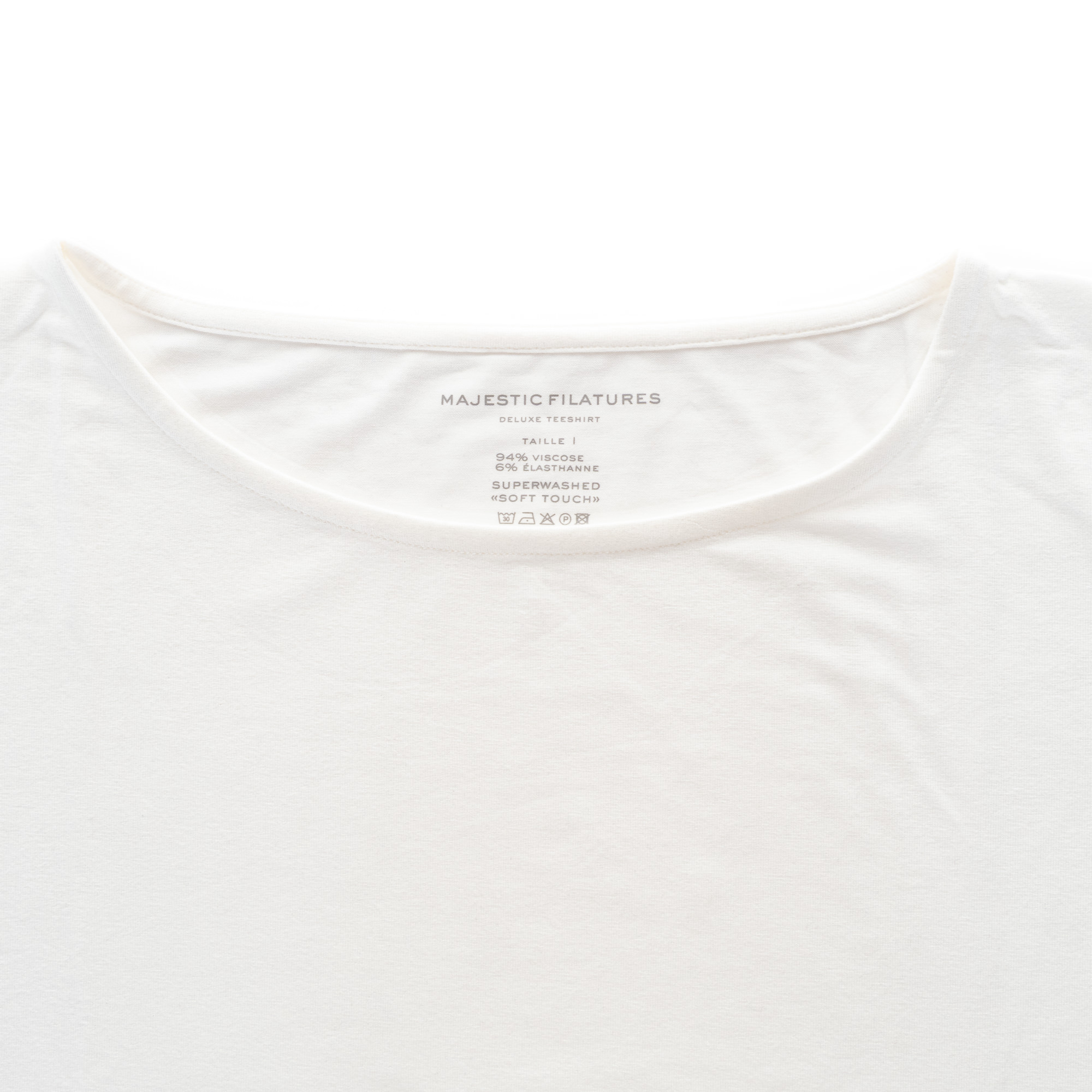 Langarm-Shirt mit weitem Arm Weiß