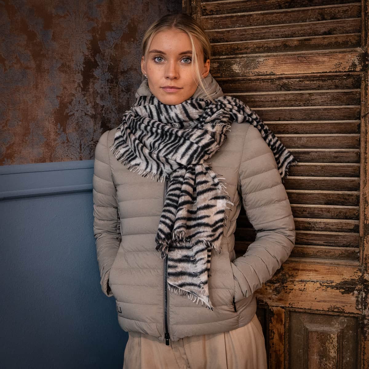 Kaschmirschal Zebra-Muster