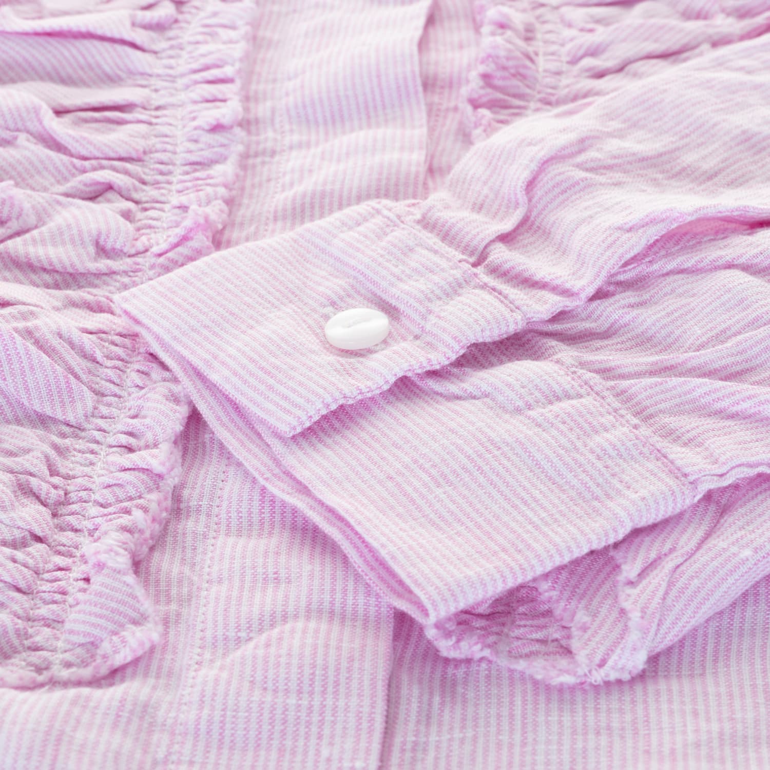 Leinen Bluse Pink Gestreift