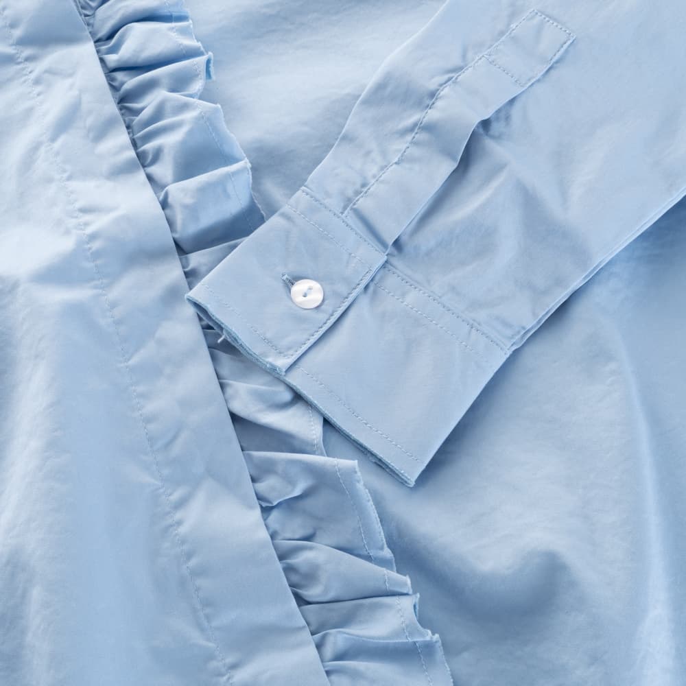 Rüschenbluse mit Stehkragen