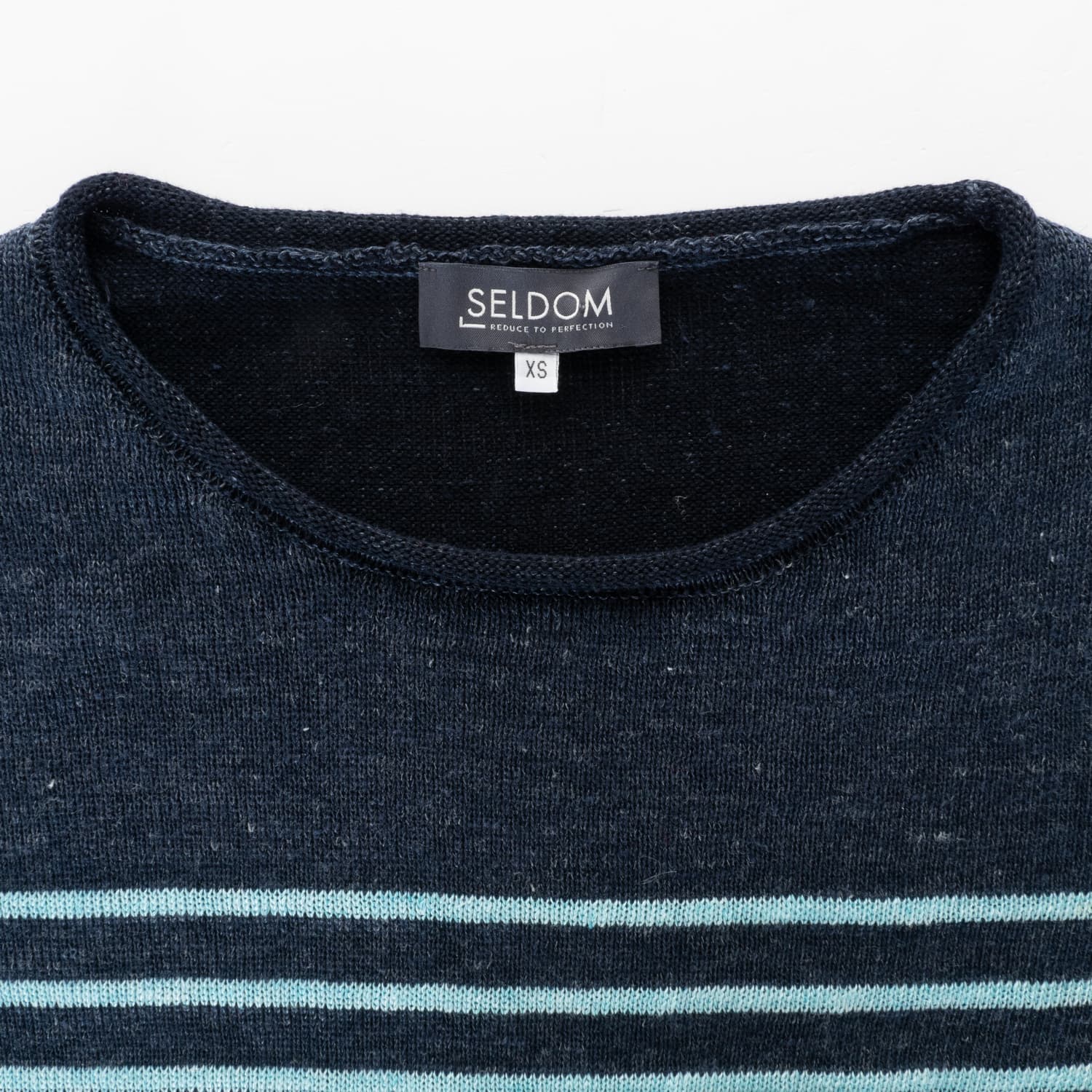 Strickpullover Blau Gestreift
