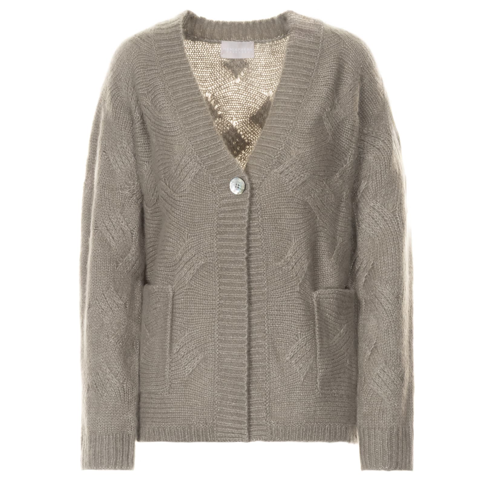 Kaschmir-Seide Strickjacke mit Glitzereffekt