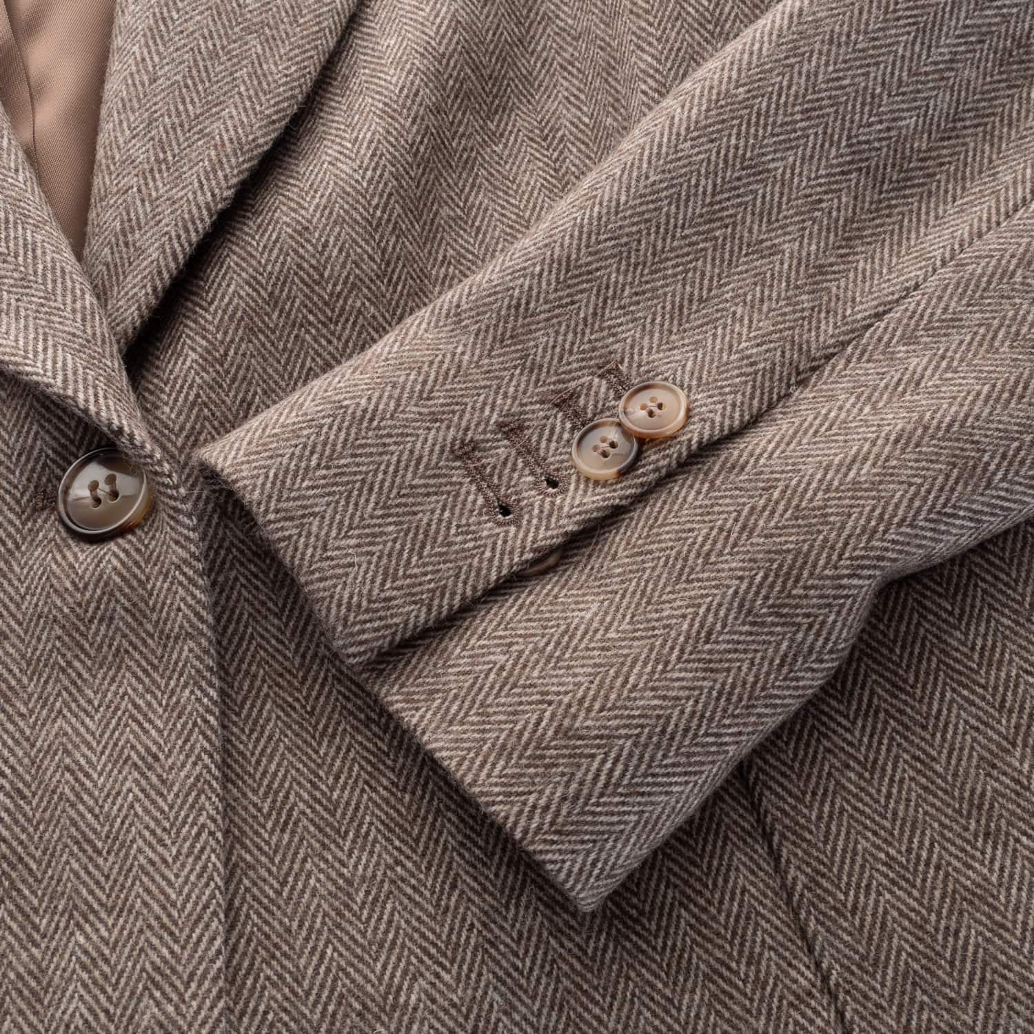 Blazer mit Fischgrätmuster