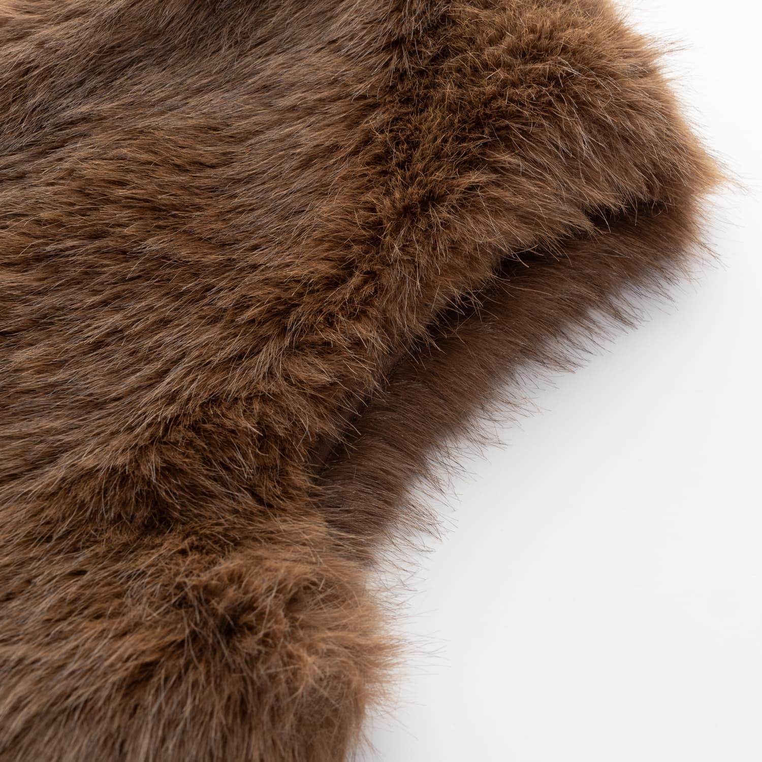 Faux Fur Weste Mokka