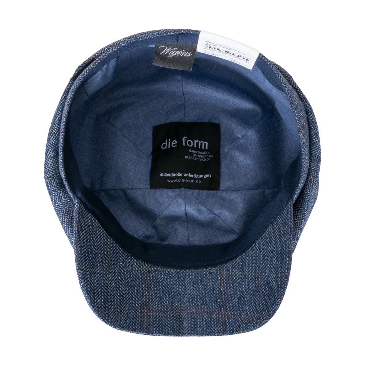 Newsboy Classic Cap Seide Fischgrat Blau