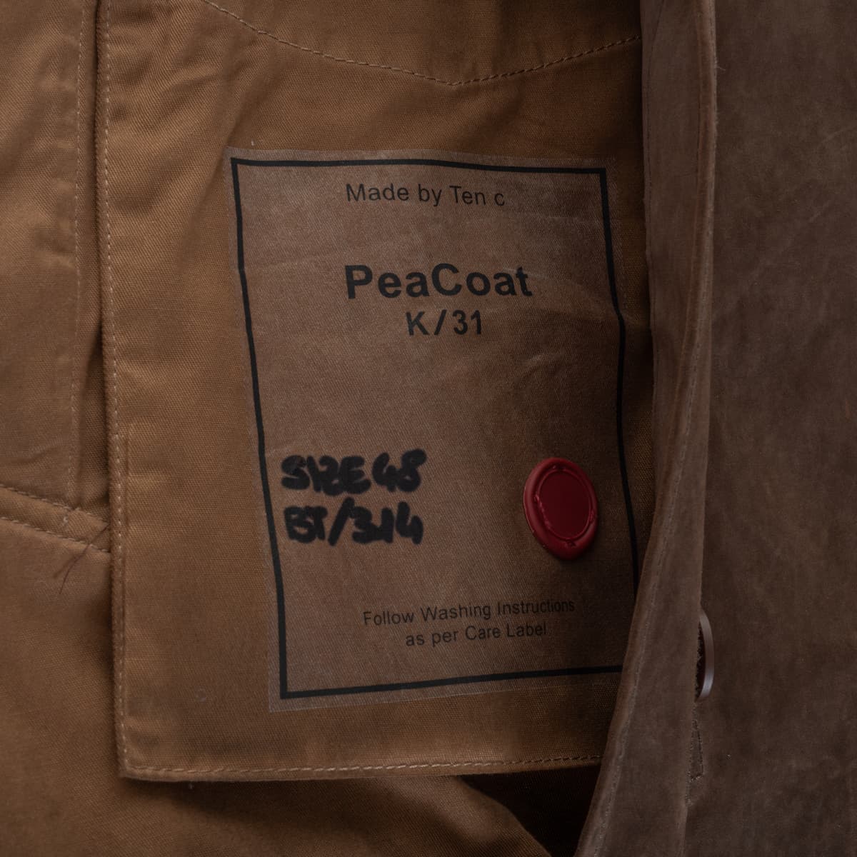 Pea Coat Terra Di Siena