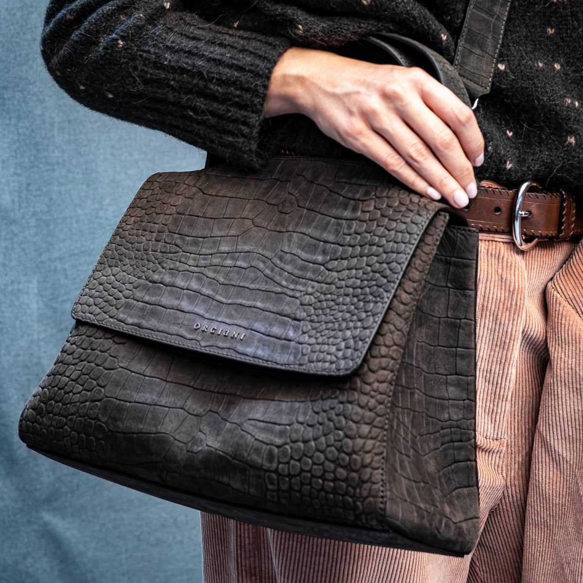 Sveva Cocco Nabuk Handtasche Chocolate
