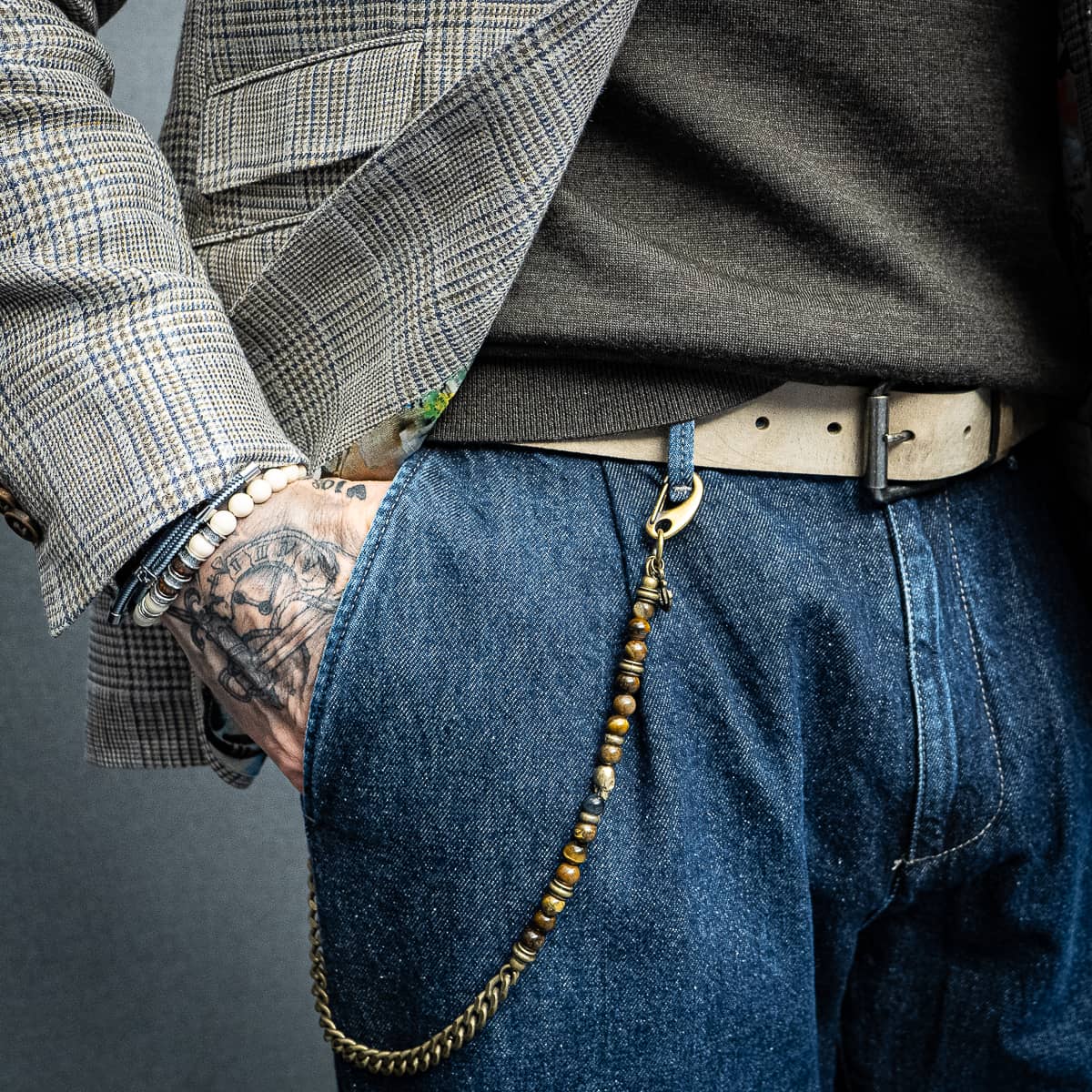 Wallet Chain Old Skull Anker