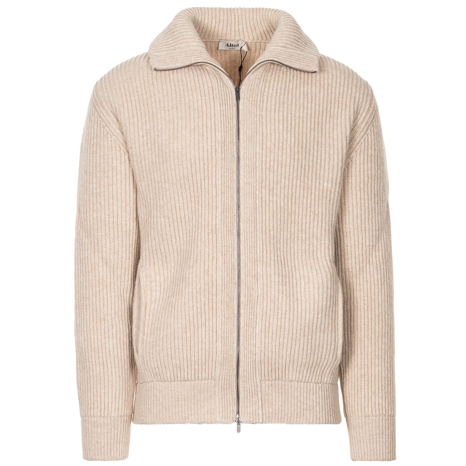 Strickzipperjacke aus Schurwolle