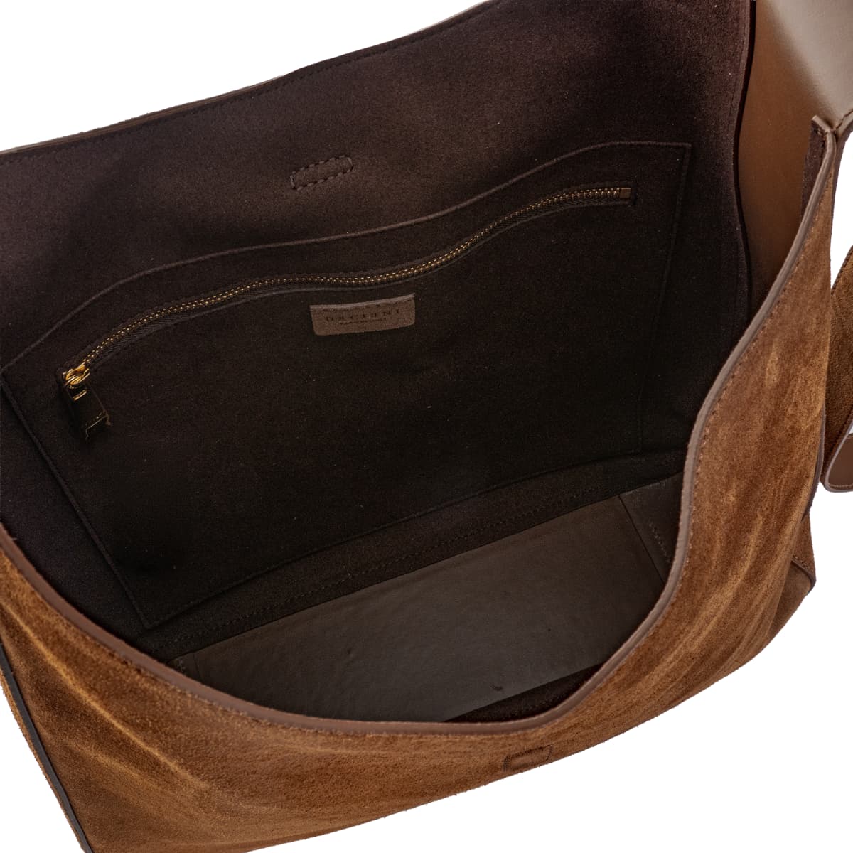 Gea Peach Schultertasche aus Veloursleder