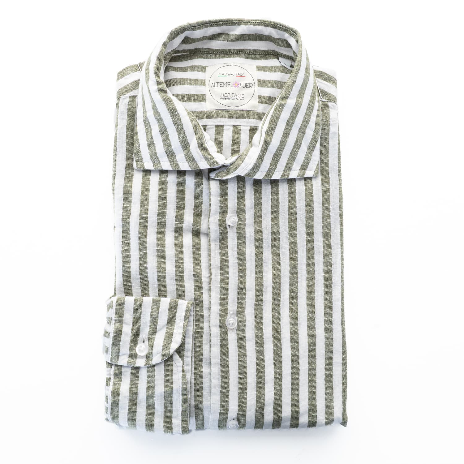 Hemd Positano Streifen aus Leinen