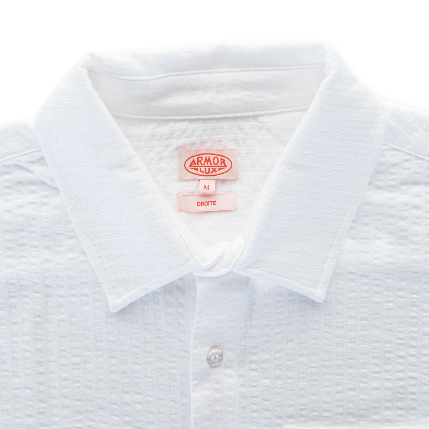 Seersucker Hemd Blanc