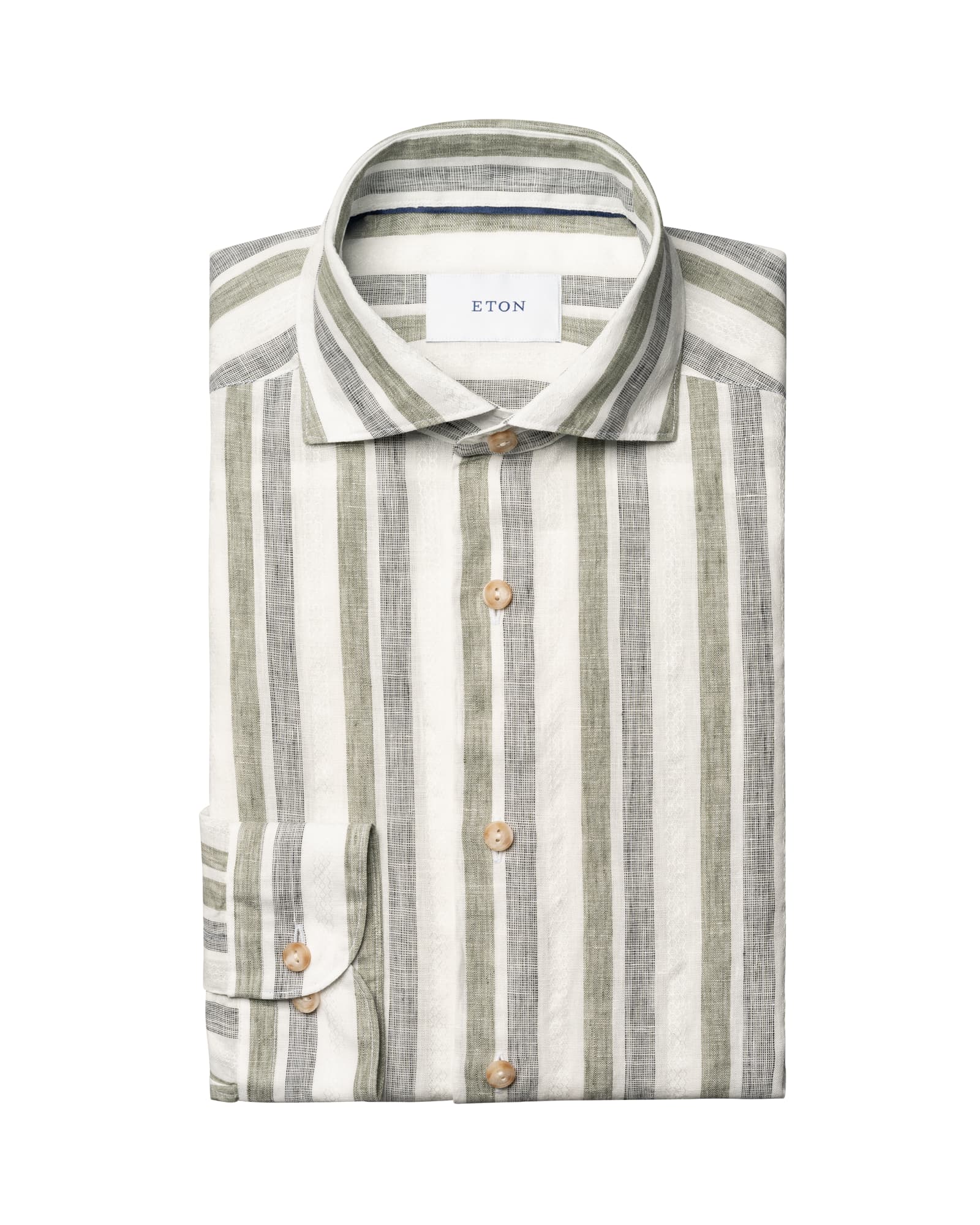 Multi Striped Leinenhemd Casual Fit