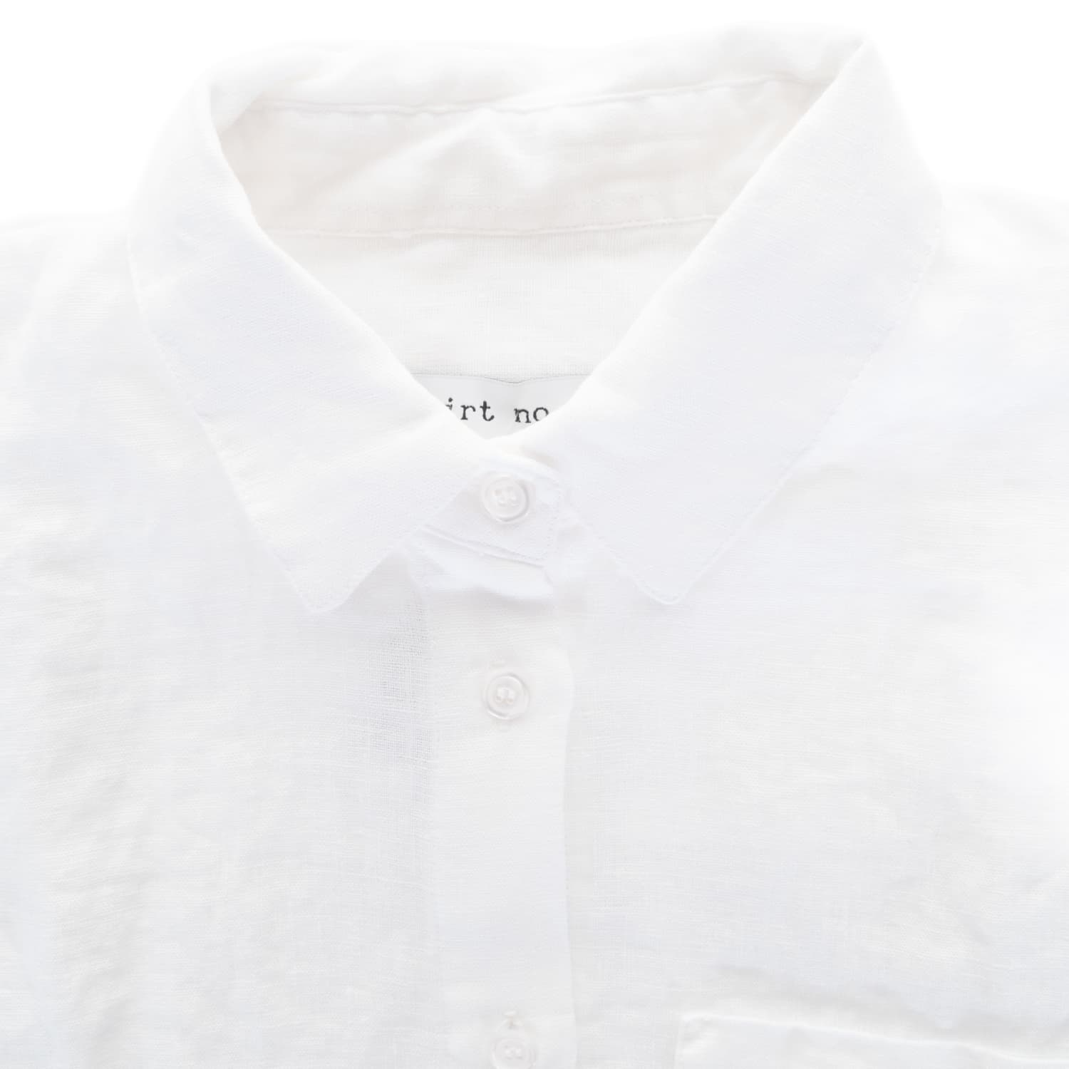 Leinenbluse Weiß Relaxed Fit
