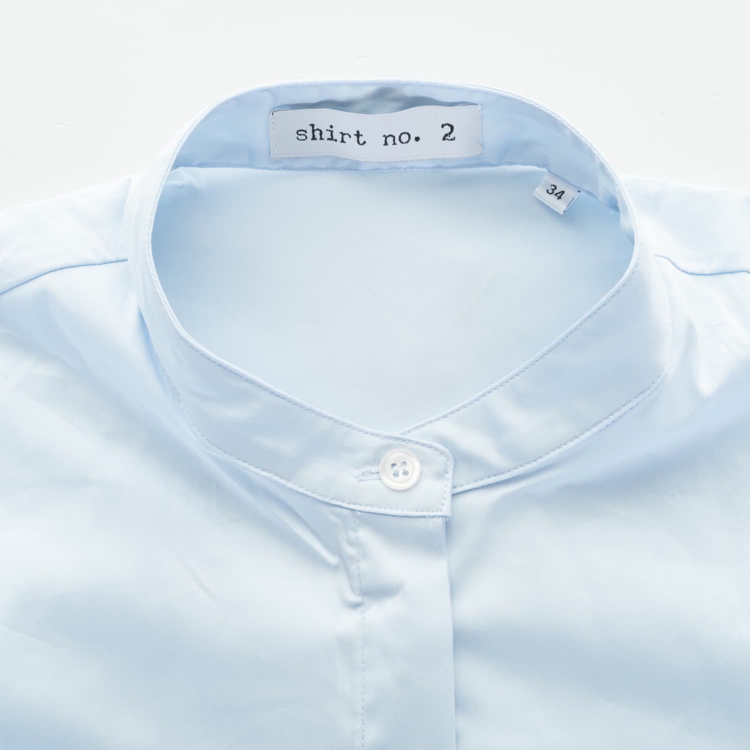 Bluse Stehkragen Hellblau