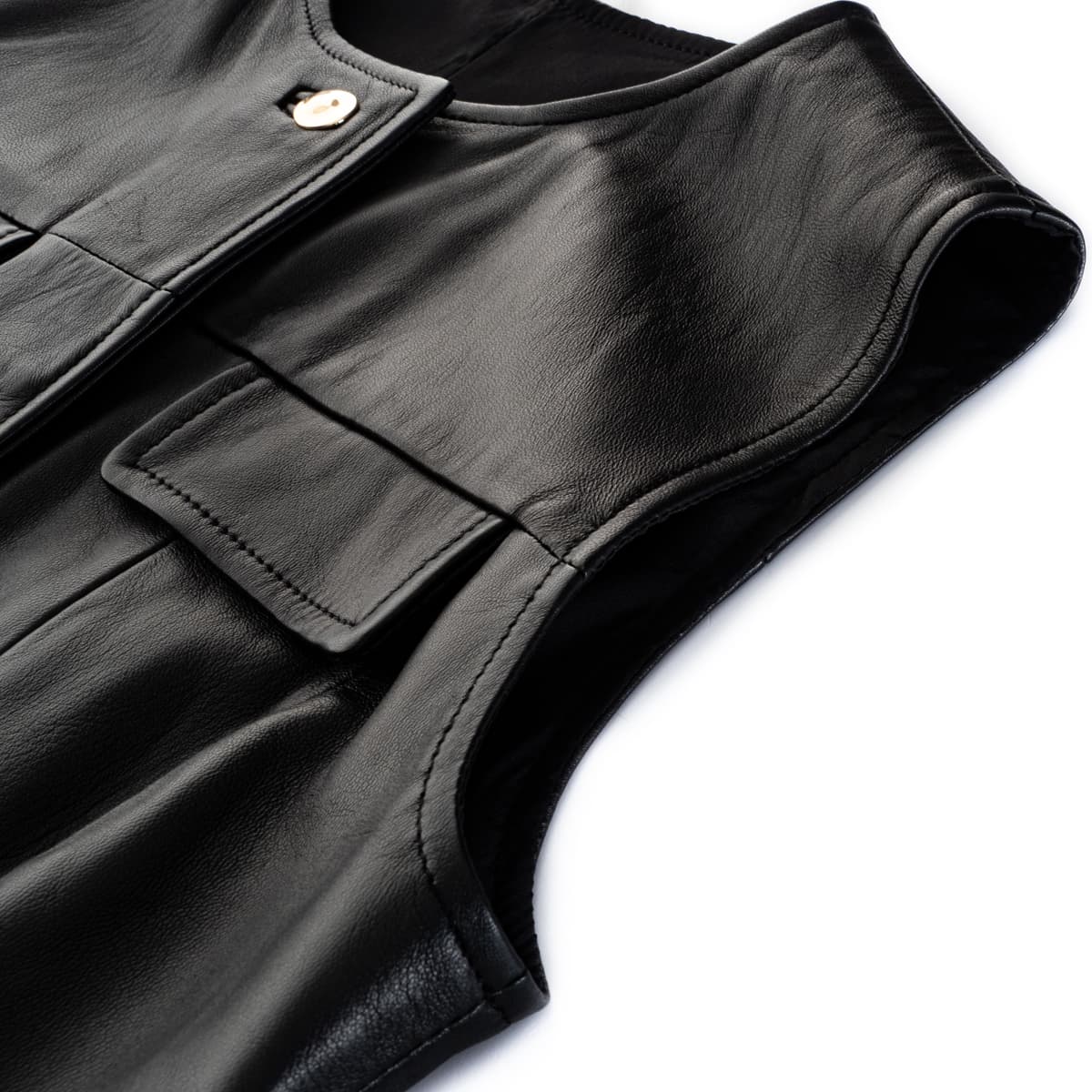 Lederkleid Schwarz