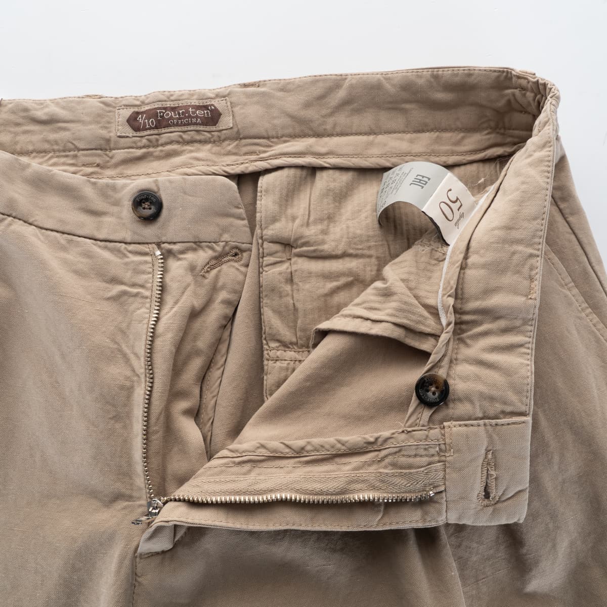Chino Milano BW-Leinen-Mix