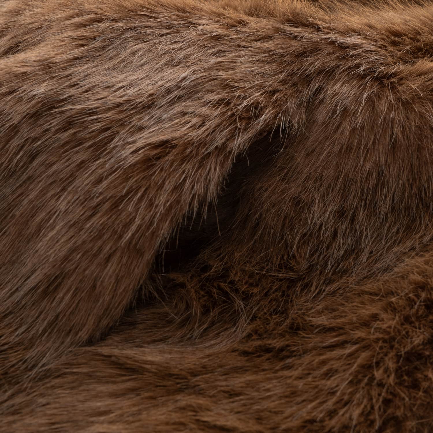 Faux Fur Weste Mokka