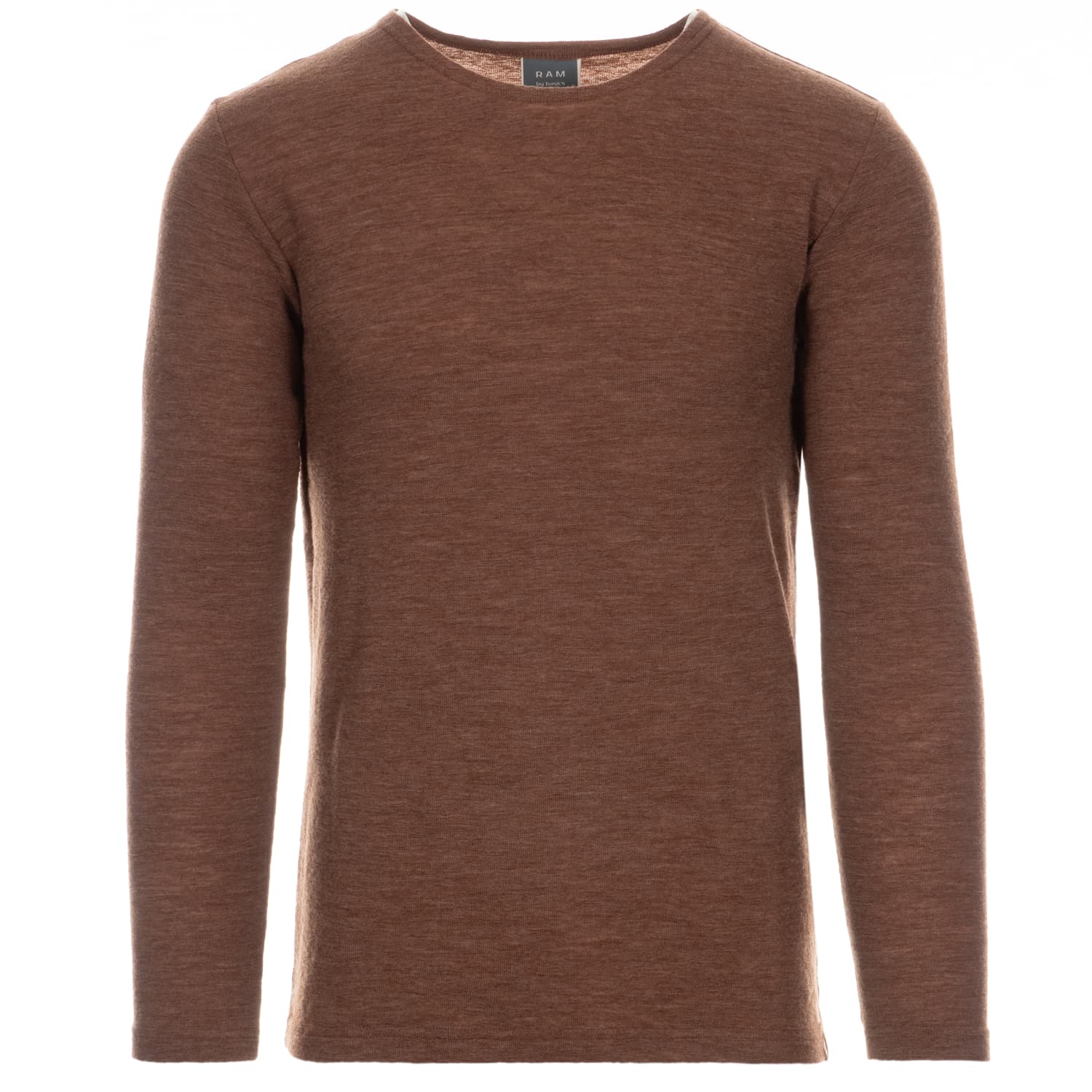 Strickpullover 4033 Crew-Neck Camel Melange