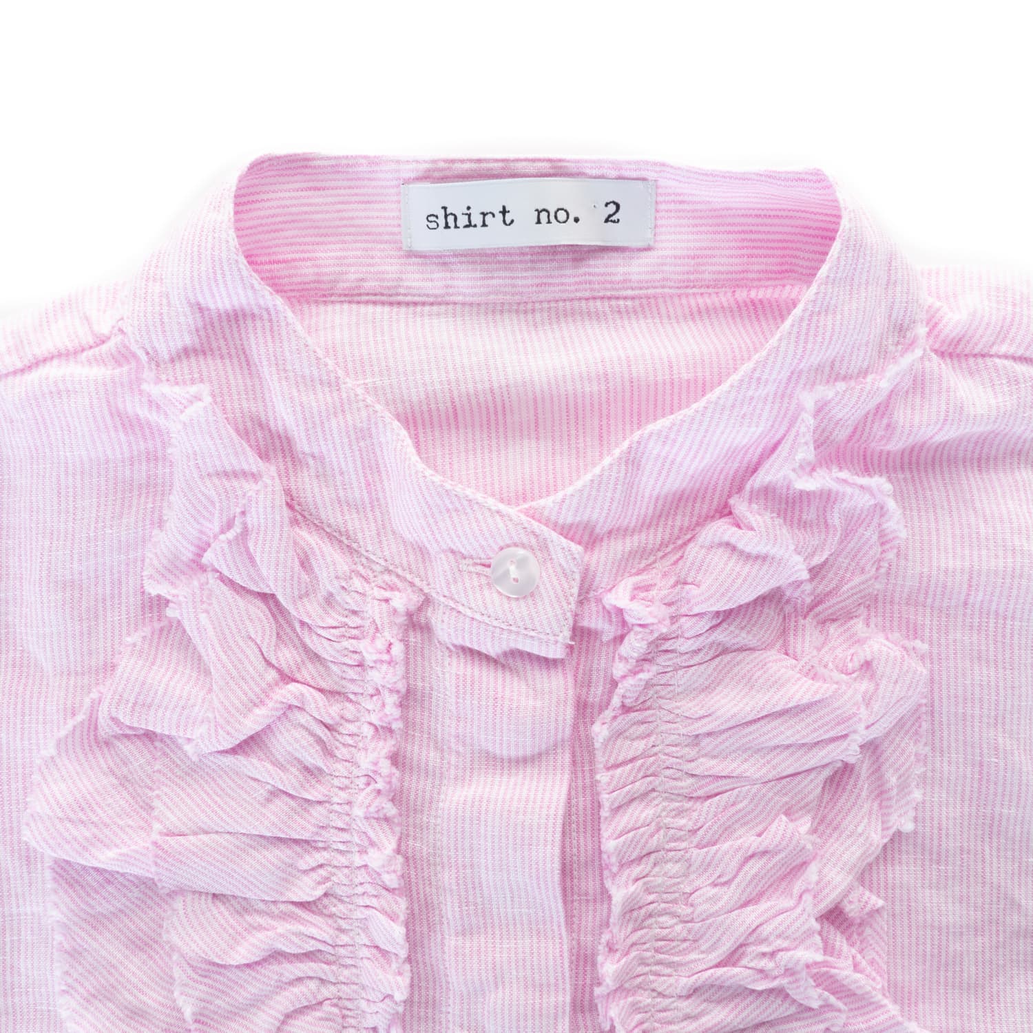 Leinen Bluse Pink Gestreift