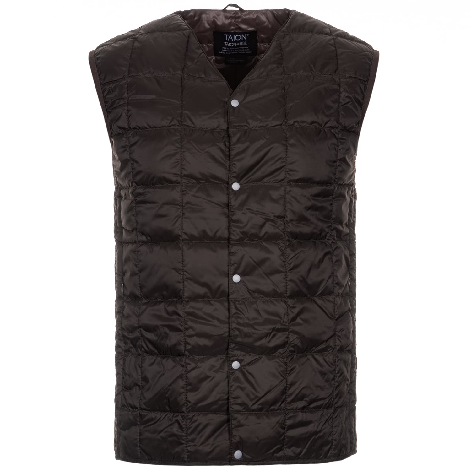 Weste V-Neck Dark Chocolate Taion-v-neck-button-down-vest-taion-0001-d.choco (4 von 4)