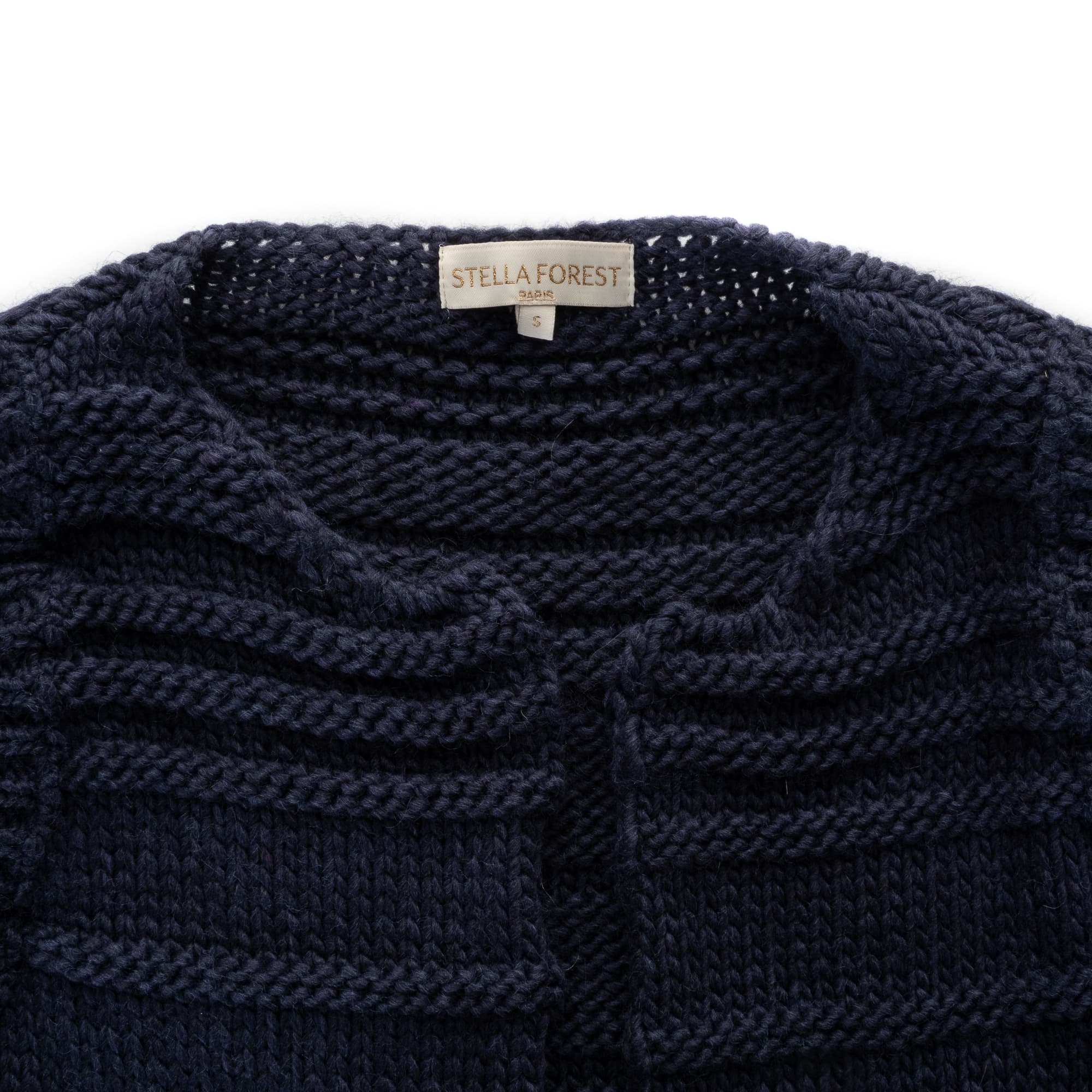 Strukturierte Strickweste mit Bindegürtel