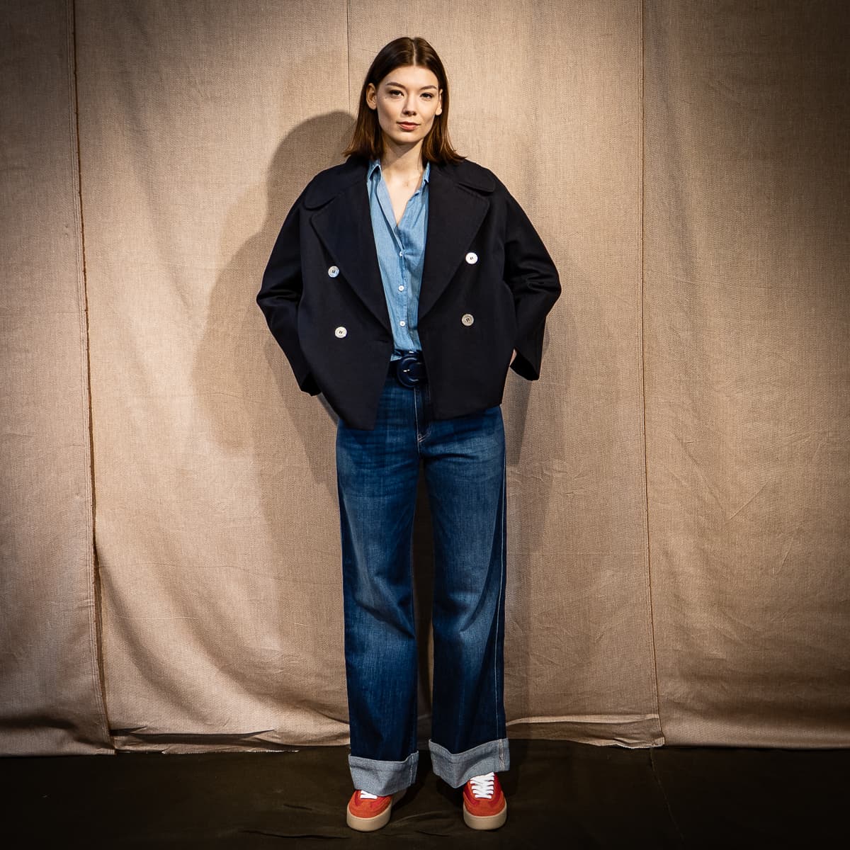 Blazer Relaxed Fit Navy