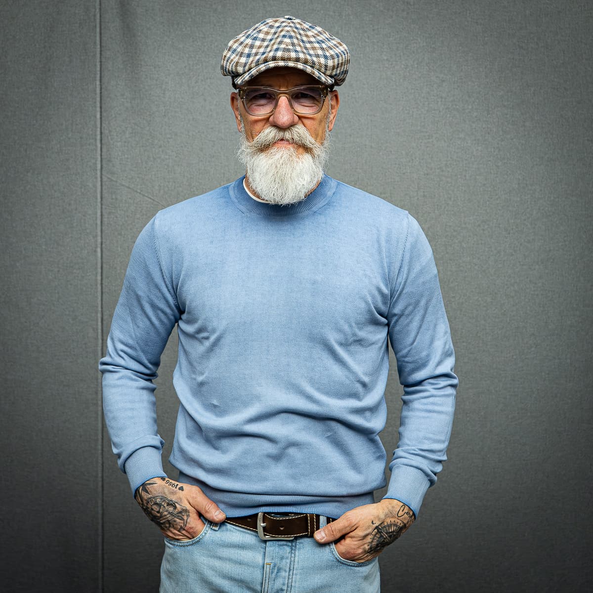 Strickpullover Garment-Dye
