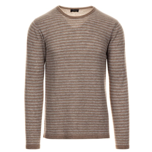 William Lockie Kaschmir-Strickpullover Gestreift