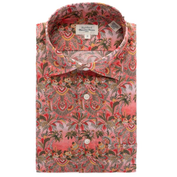 Hartford Hemd Paul Pink Floral