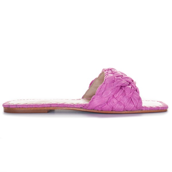 De Siena Raffia Pink Pantoletten