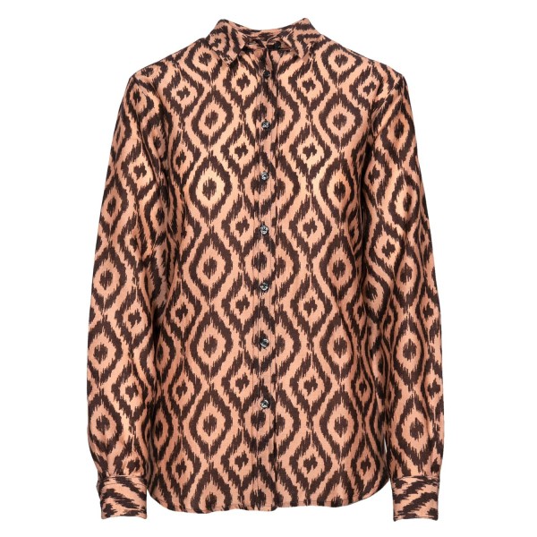 Shirt No.2 Bluse Brown Pattern
